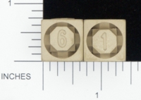 Dice : METAL BRASS D6 ACE PRECISION FLOATING FACE 03 NUMBERED