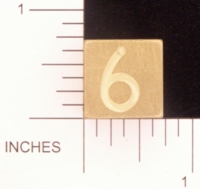 Dice : METAL BRASS D6 ACE PRECISION NUMBERED 01