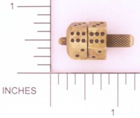 Dice : METAL BRASS D6 SPINIM SPINNER 02