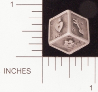 Dice : METAL PEWTER D6 06