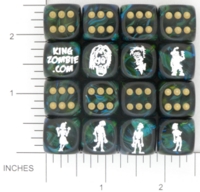 Dice : MINT15 KING ZOMBIE CHESSEX CUSTOM 03
