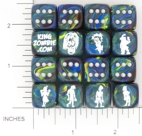 Dice : MINT15 KING ZOMBIE CHESSEX CUSTOM 05