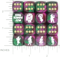 Dice : MINT15 KING ZOMBIE CHESSEX CUSTOM 08