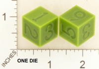 Dice : MINT18 ACE PRECISION NYLON GREEN NUMBERED