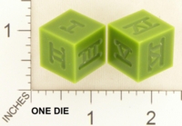Dice : MINT18 ACE PRECISION NYLON GREEN ROMAN NUMERALS
