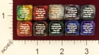 Dice : MINT19 CHESSEX 2009 CUSTOM I WENT TO INDIANAPOLIS AND ALL I GOT WAS THIS STUPID DIE 01