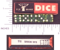 Dice : MINT1 ELK GREEN CLEAR 5 HALF 01