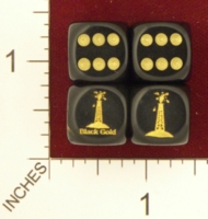 Dice : MINT22 CHESSEX FOR JSPASSINTHRU OIL DERRICK BLACK GOLD GUSHER 01