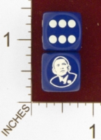 Dice : MINT23 CHESSEX CUSTOM PRESIDENT OBAMA 01