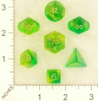 Dice : MINT23 CRYSTAL CASTE FIREFLY GREEN YELLOW