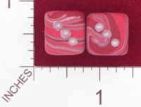 Dice : MINT23 D6 GAME DICE CHERRY SILVER BULLETS