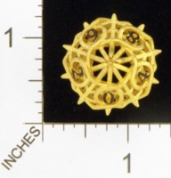 Dice : MINT23 SHAPEWAYS CERAMICWOMBAT THORN GOLD DIE10