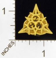 Dice : MINT23 SHAPEWAYS CERAMICWOMBAT THORN GOLD DIE4