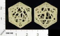 Dice : MINT23 SHAPEWAYS YOUKNOWWHO4EVA LARGER GLASS DIE TEST 02 ACTUAL GLASS