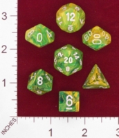 Dice : MINT24 CHESSEX VORTEX DANDELION WITH WHITE 01