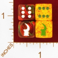 Dice : MINT25 CHESSEX CUSTOM FOR EBAY RACERSKA ADINKRA AKOBEN WARHORN 01