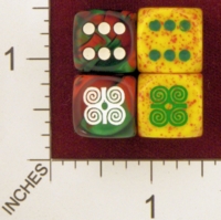 Dice : MINT25 CHESSEX CUSTOM FOR EBAY RACERSKA ADINKRA DWENNIMMEN RAMS HORNS 01