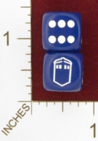 Dice : MINT25 CHESSEX CUSTOM FOR EBAY RACERSKA TARDIS DOCTOR WHO 01