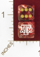 Dice : MINT25 CHESSEX CUSTOM FOR EBAY RACERSKA TEXAS A AND M 01