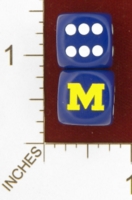 Dice : MINT25 CHESSEX CUSTOM FOR JSPASSNTHRU M UNIVERSITY OF MICHIGAN 01