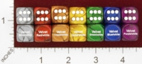 Dice : MINT25 CHESSEX VELVET COLOR REFERENCE 01