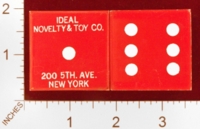 Dice : MINT25 IDEAL NOVELTY AND TOY CO 200 5TH AVE NEW YORK 01