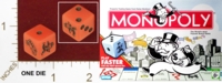 Dice : MINT25 PARKER BROTHER MONOPOLY 01 SPEED DIE