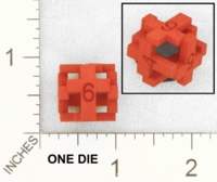 Dice : MINT25 SHAPEWAYS MCTRIVIA CROSS D6 DIE 01