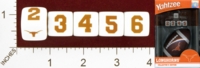 Dice : MINT25 USAOPOLY TEXAS LONGHORNS YAHTZEE 01