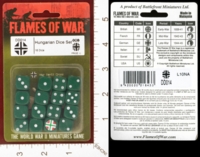 Dice : MINT26 FLAMES OF WAR DD014 HUNGARIAN DICE 01