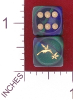 Dice : MINT27 CHESSEX CUSTOM FOR JSPASSNTHRU HUMMING BIRD WITH FLOWER 01