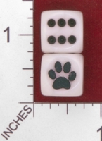 Dice : MINT27 CHESSEX CUSTOM FOR JSPASSNTHRU PAW PRINT 01
