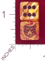 Dice : MINT27 CHESSEX CUSTOM FOR JSPASSNTHRU TIGER 01