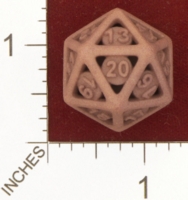 Dice : MINT27 SHAPEWAYS BARKS CAGE DICE D20 ARIAL FONT 01