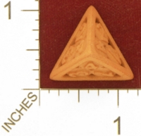 Dice : MINT27 SHAPEWAYS BARKS CAGE DICE D4 ARIAL FONT 01