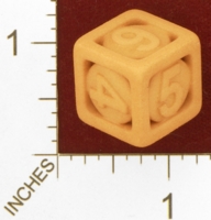 Dice : MINT27 SHAPEWAYS BARKS CAGE DICE D6 ARIAL FONT 01
