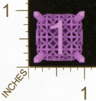 Dice : MINT27 SHAPEWAYS MCTRIVIA D6 GRID DIE 16 09