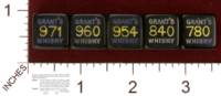 Dice : MINT29 GRANTS WHISKY NUMBER TRICK 01