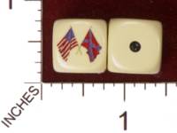 Dice : MINT29 YAK YAKS US CIVIL WAR CROSSED FLAGS 01