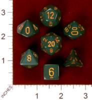Dice : MINT32 CHESSEX DUSTY GREEN WITH GOLD 01