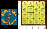 Dice : MINT35 BLACKBALL GAMES MONKEYS WITH KNIVES AND GUNS