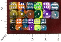 Dice : MINT35 CHESSEX 2013 D6 COLORS 01