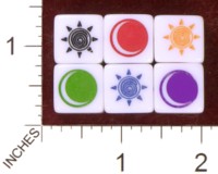 Dice : MINT35 FRONT RANGE GAMES THEMATIC FUDGE SUN AND MOON