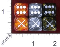 Dice : MINT36 JSPASSNTHRU CROSSED SWORDS