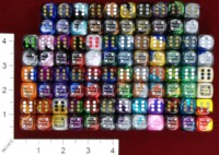 Dice : MINT37 CHESSEX DICE MANIACS CLUB LOGO NEW 04 IRIDESCENT SWIRL