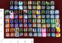 Dice : MINT37 CHESSEX DICE MANIACS CLUB LOGO OLD 04 IRIDESCENT SWIRL
