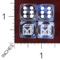 Dice : MINT37 CHESSEX DICE MANIACS CLUB LOGO OLD 05 NEBULA