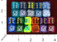 Dice : MINT37 CHESSEX DICE MANIACS CLUB LOGO OLD 06 SWIRL