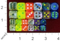 Dice : MINT40 CHESSEX 2014 D6 COLORS