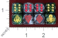 Dice : MINT40 DANN KRISS GAMES CTHULHU BICYCLE CARD SUITS